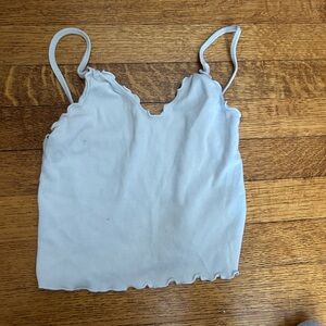 Women's Scalloped Edge Camisole - White